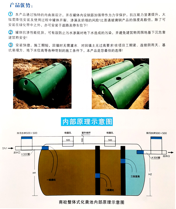 黄石港玻璃钢化粪池